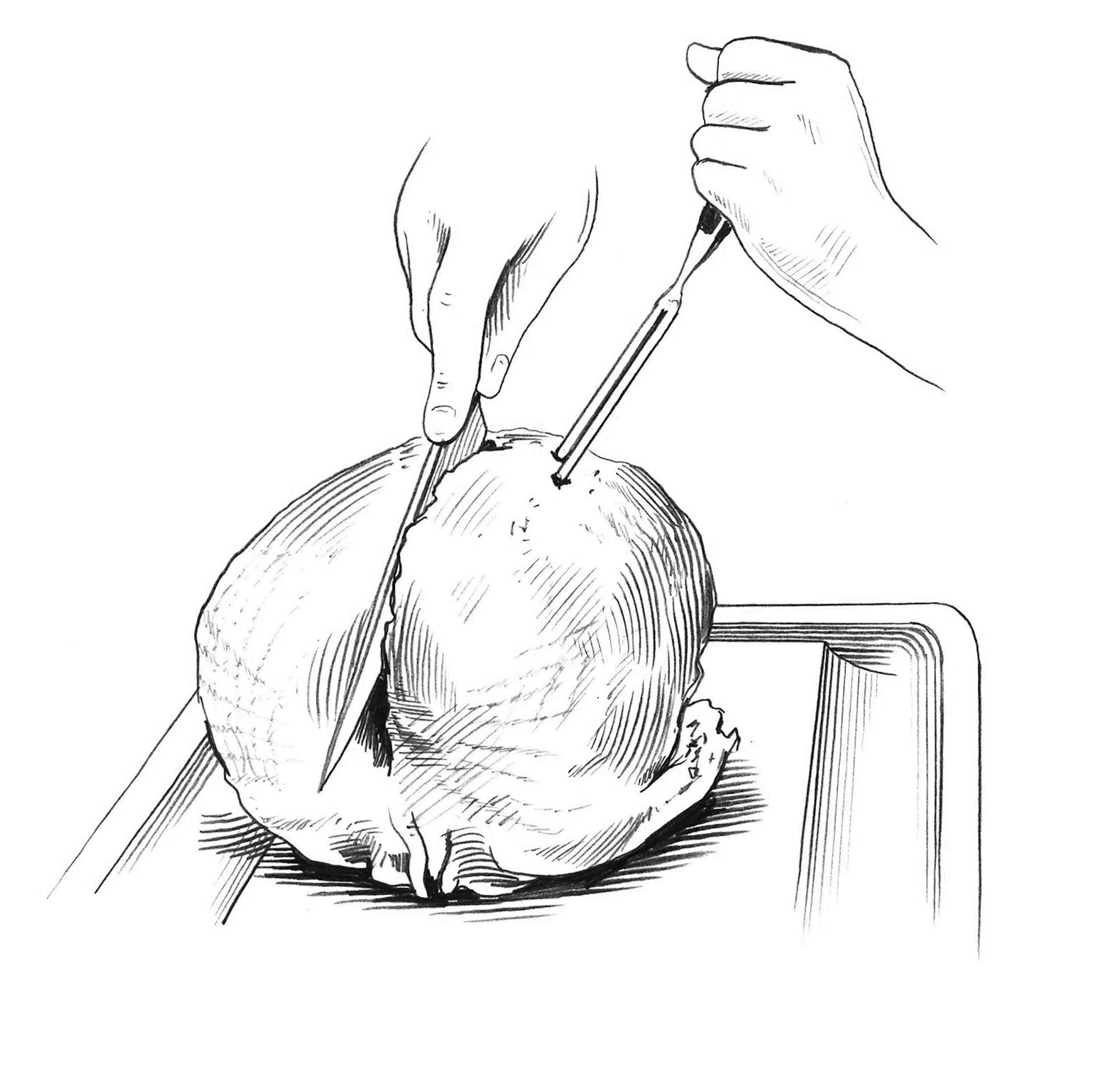 Step 3. Thighs and drumsticks.
