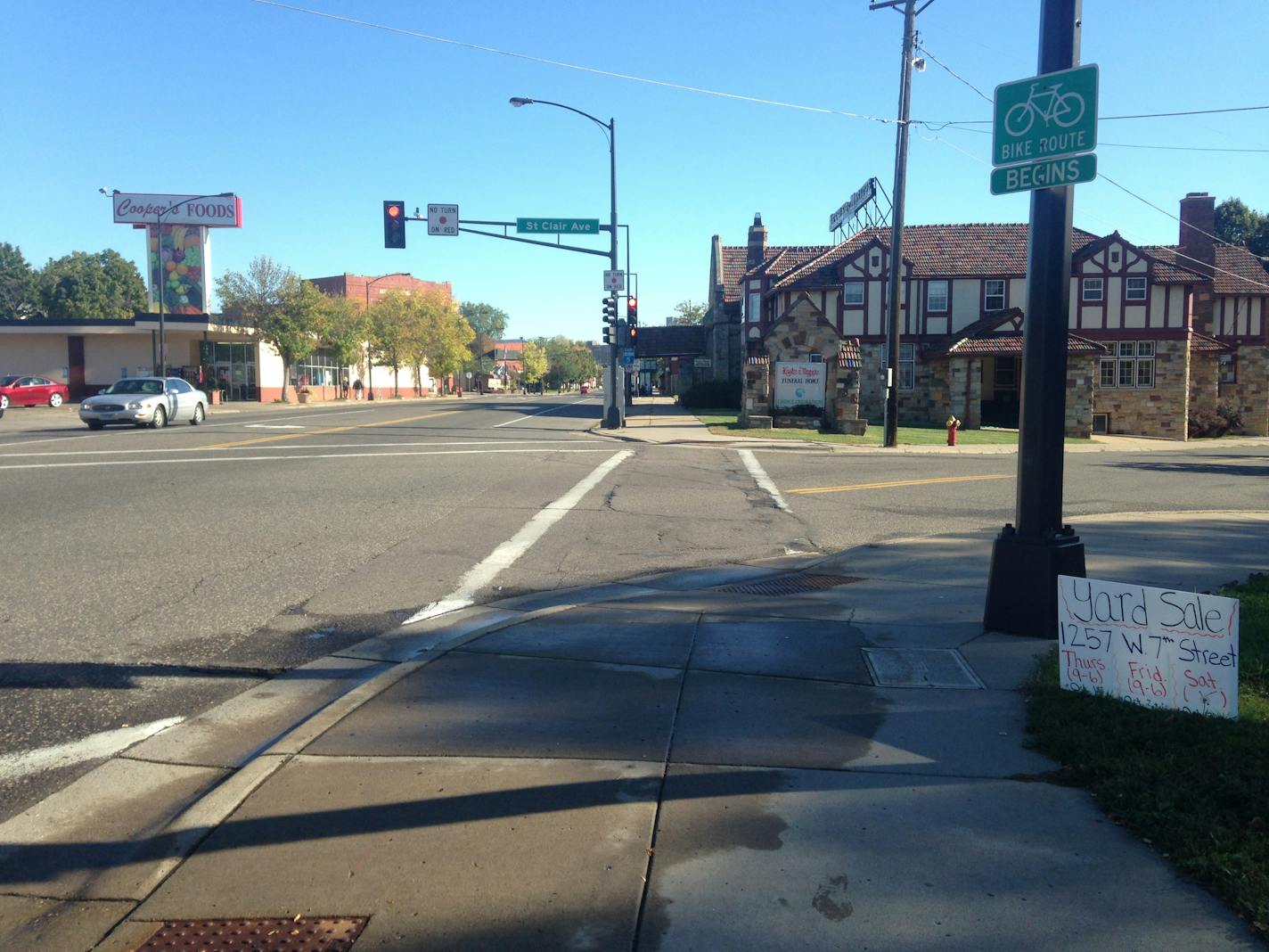 A female pedestrian was killed by a vehicle at the intersection of West. 7th St. and St. Clair Avenue.