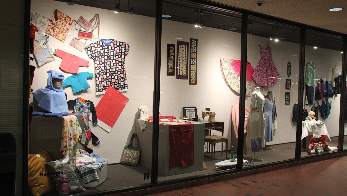 35 Years and Still Sewing Strong&#xee; exhibit at Hennepin County Government Center. Photo courtesy Hennepin County