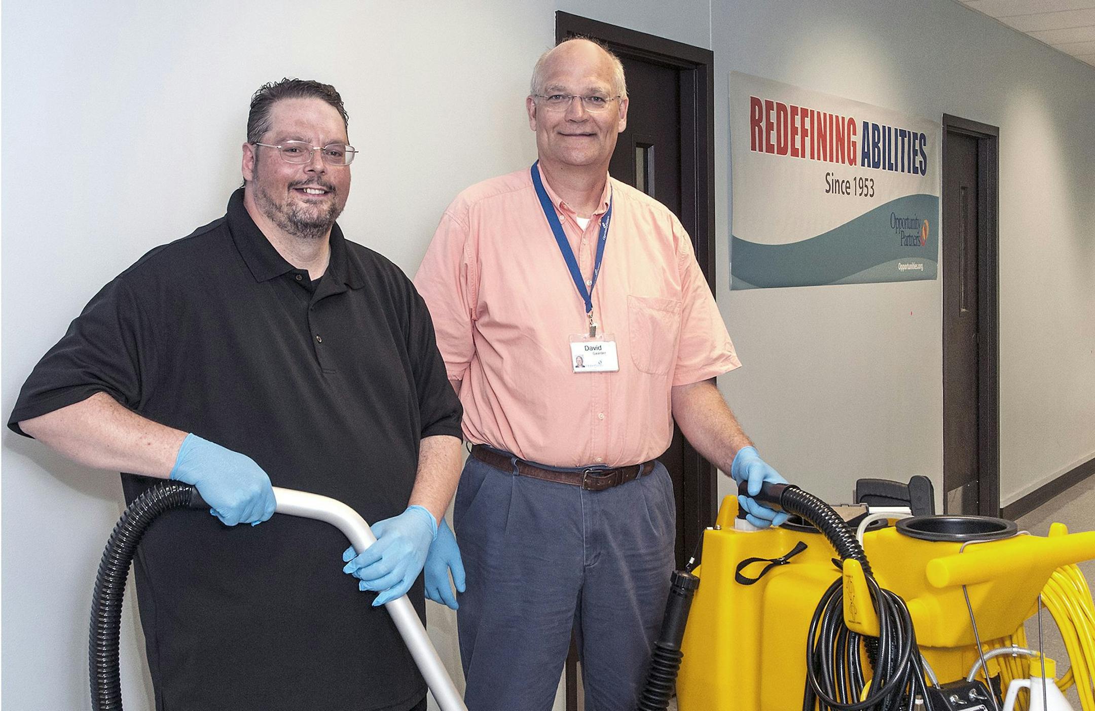 David Gaarder (right) with recent graduate Richard Jensen Jr.