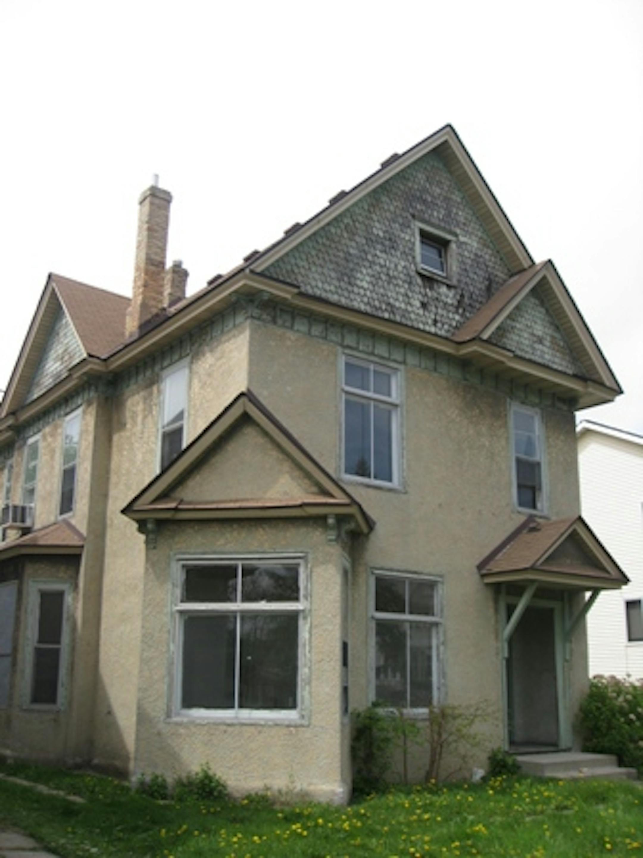 Ted Poetsch's old Victorian house still stands on Penn Avenue North, imposing but vacant.