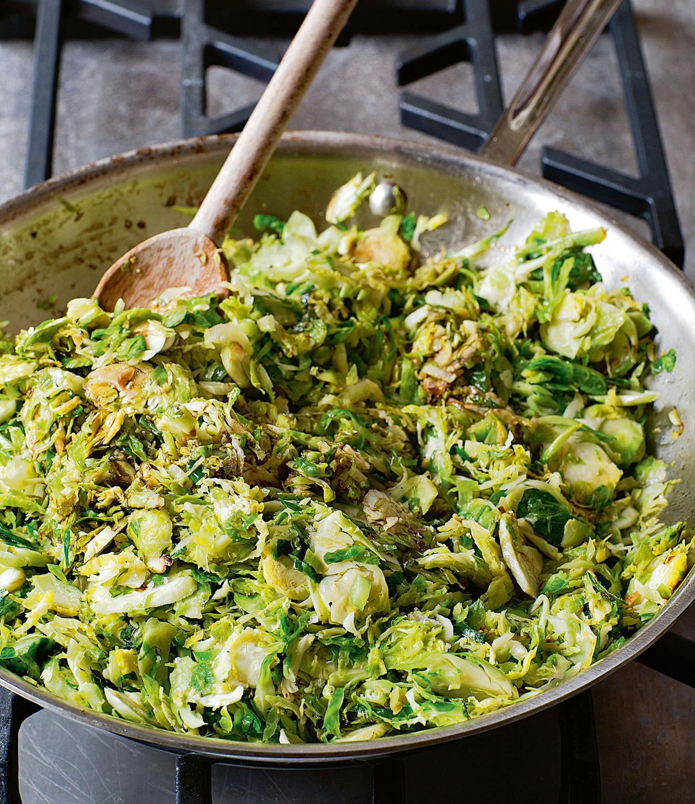 Sauteed Brussel Sprouts for Ina Garten Cookbook 2015
Reprinted from Cooking for Jeffrey. Copyright &#xa9; 2016 by Ina Garten. Photographs by Quentin Bacon. Published by Clarkson Potter/Publishers, an imprint of Penguin Random House, LLC.