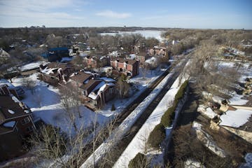 A view of on the Kenilworth corridor where the Southwest Light Rail is proposed to run in Minneapolis.