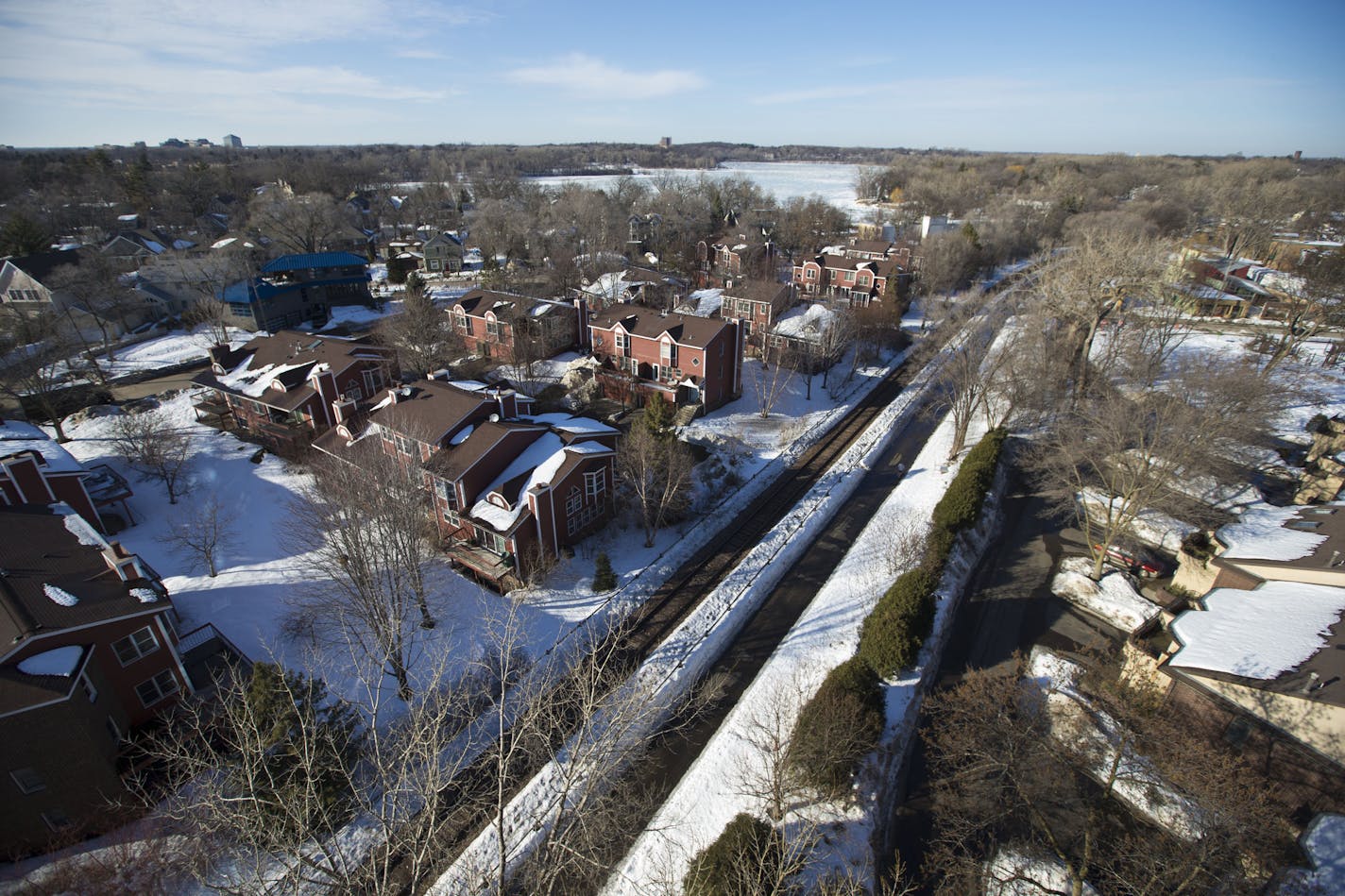 A view of on the Kenilworth corridor where the Southwest Light Rail is proposed to run in Minneapolis.