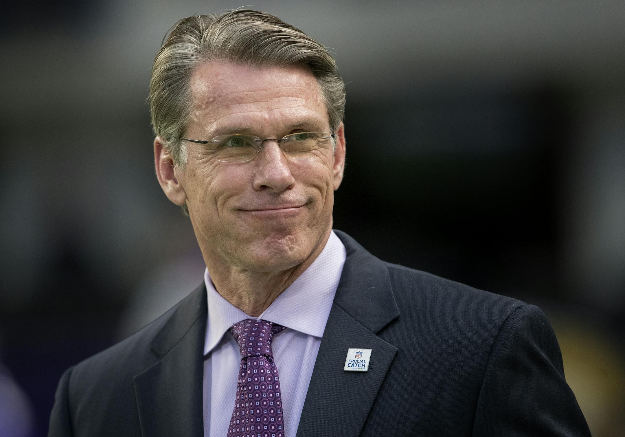 Minnesota Vikings general manager Rick Spielman. ] CARLOS GONZALEZ ï cgonzalez@startribune.com - October 22, 2017, Minneapolis, MN, US Bank Stadium, NFL, Minnesota Vikings vs. Baltimore Ravens