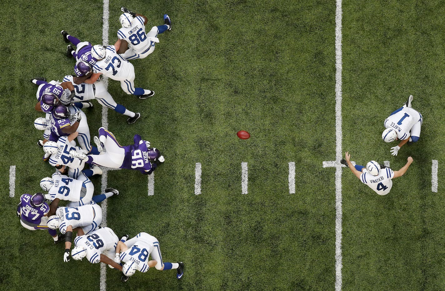 Linval Joseph (98) was called for a penalty during a Colts field goal attempt in the first quarter. The Colts were awarded a first down and scored a touchdown on the drive. ] CARLOS GONZALEZ cgonzalez@startribune.com - December 8, 2016, Minneapolis, MN, A look at a favorite Korean dish, sundubu, and a new crop of Korean cookbooks, along with roster of the best Korean restaurants, K-bop will prepare their version of sundubu.