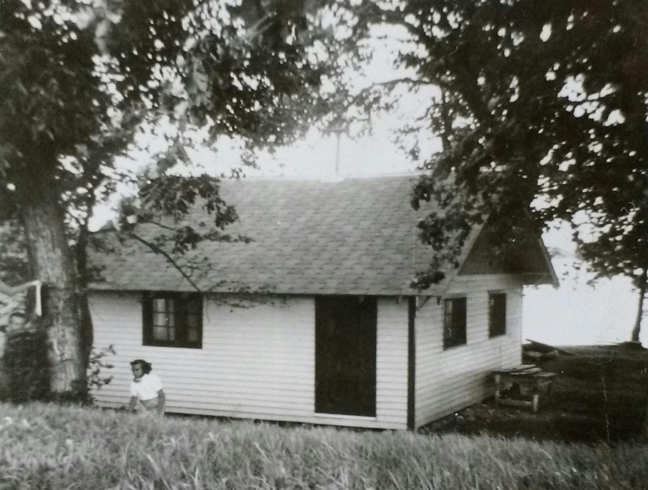 The original cabin in 1942.