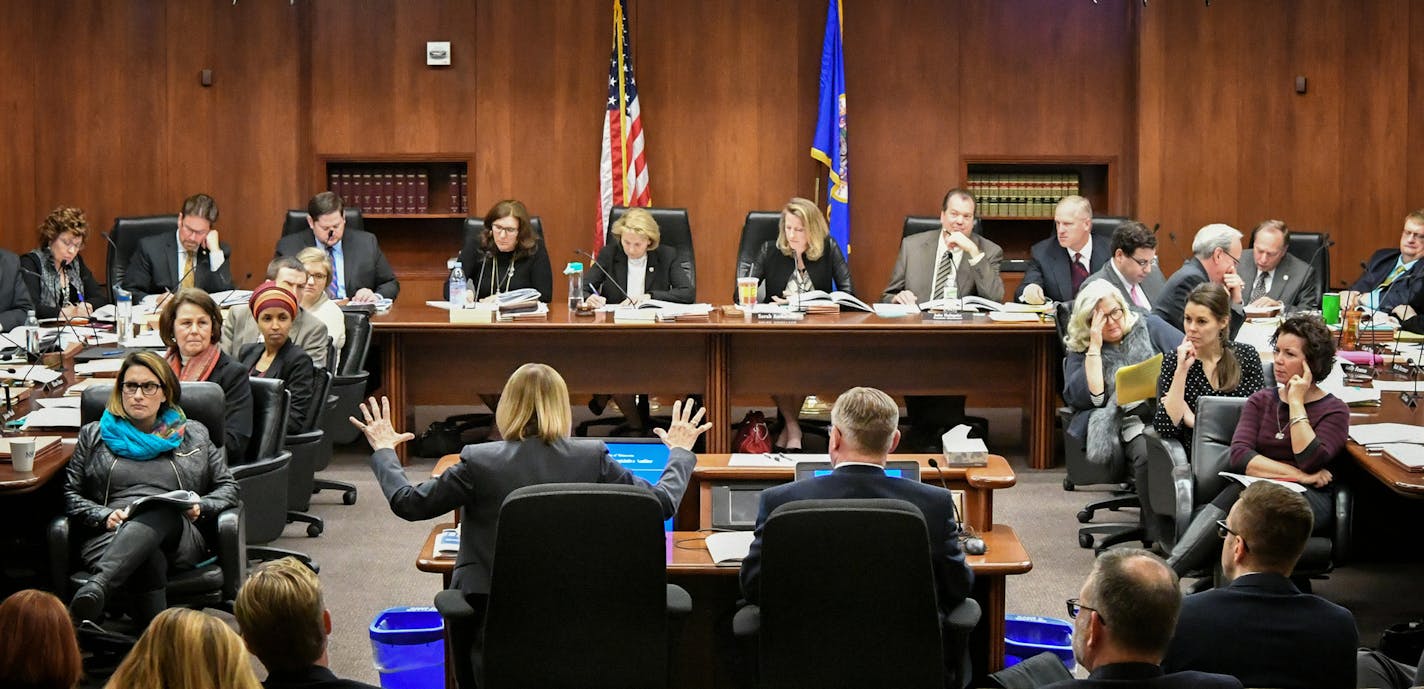 Ted Mondale, executive director of the Minnesota Sports Facilities Authority, and Michele Kelm-Helgen, the authority&#x2019;s chair, responded after Minnesota Legislative Auditor James Nobles delivered a report at a joint meeting of the House and Senate State Government Finance committees on Tuesday on use of the luxury suites at the U.S. Bank Stadium.