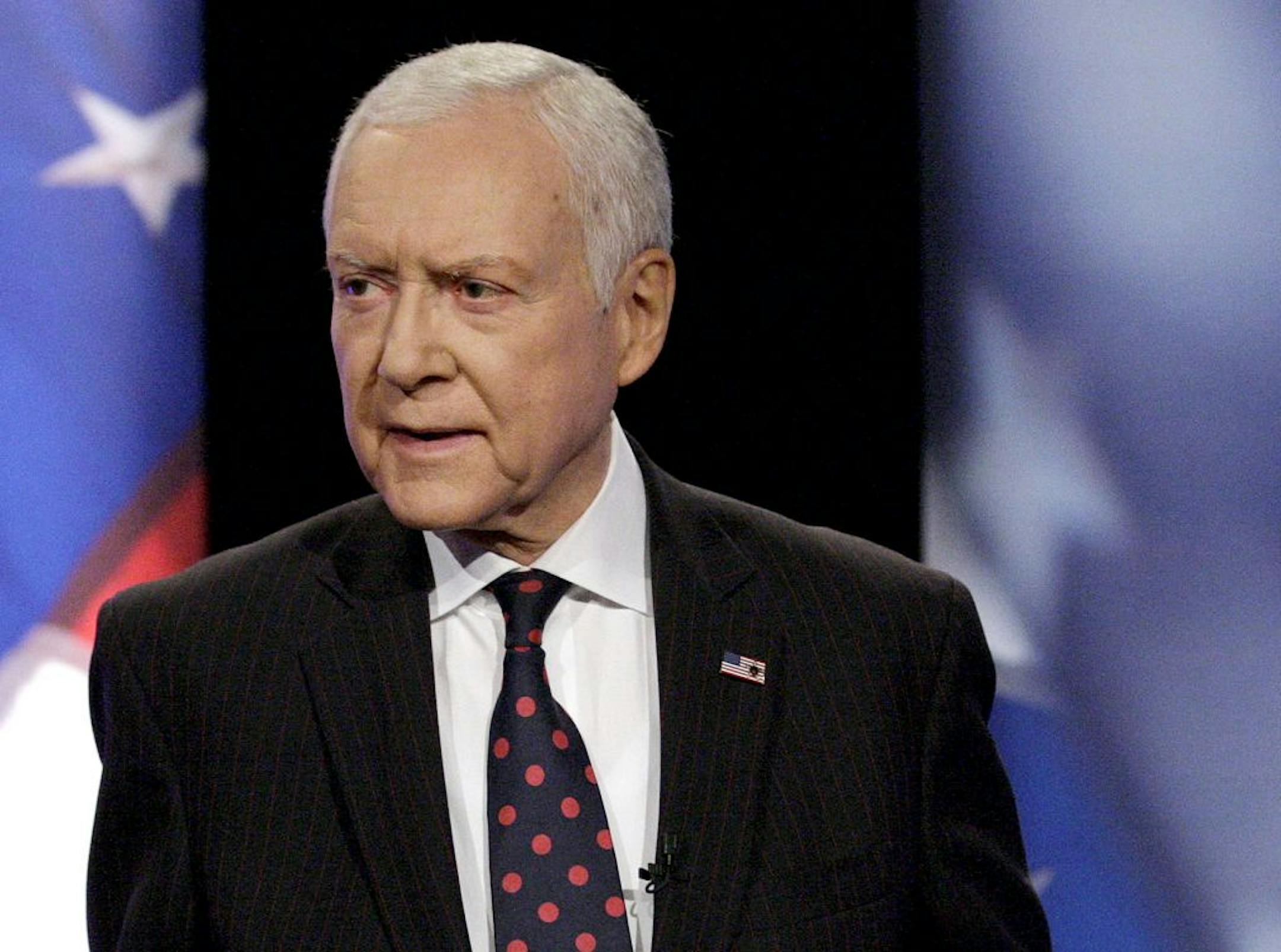 FILE - In this Oct. 17, 2012 file photo, Sen. Orrin Hatch, R-Utah awaits the start of the Utah Senate Debate with Democratic challenger Scott Howell, in Provo, Utah. When the results are counted this Tuesday, Americans are poised to resoundingly rehire roughly 350 of the 535 members of the House and Senate despite railing for months about an ineffective, bitterly divided legislature. The once-in-a-decade redrawing of congressional districts is one of the main reasons why so many lawmakers will r