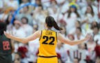 Iowa and Caitlin Clark played before a sellout crowd of 17,222 in a loss at Indiana on Feb. 22.