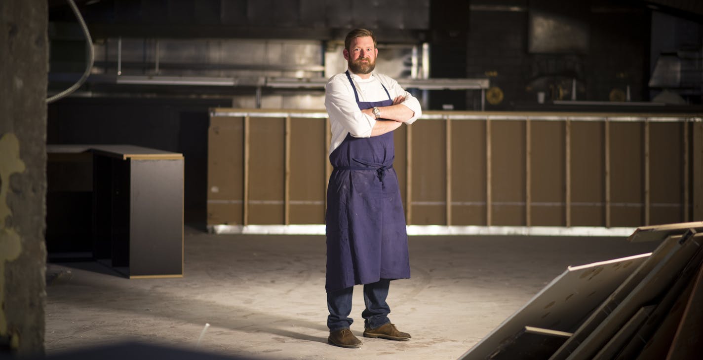 Chef Todd Macdonald is pictured amid the construction at Parella.