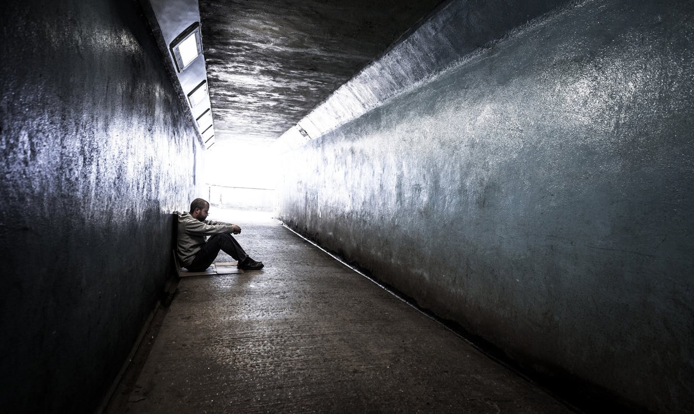 iStockphoto.com
Young homeless adult male.