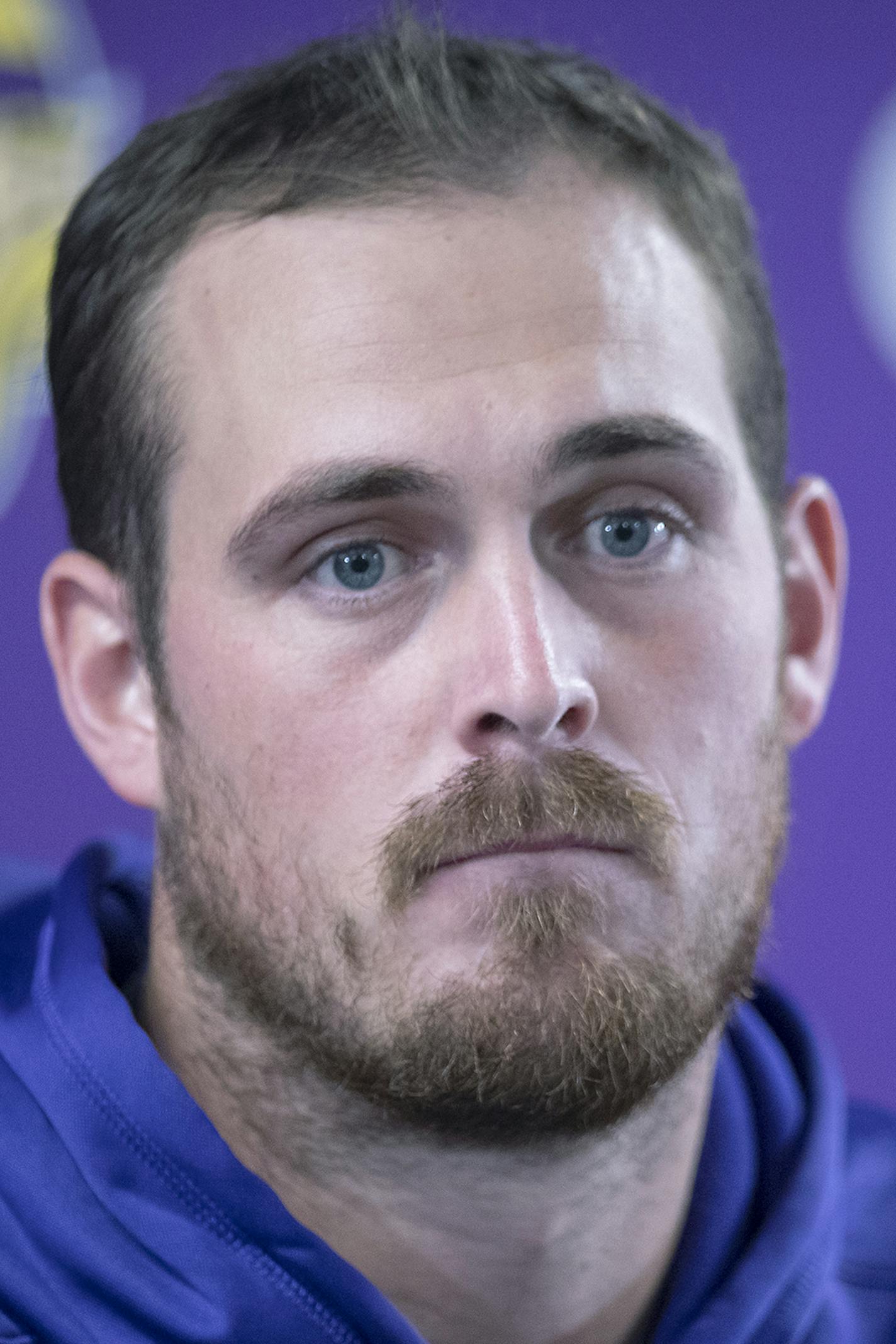 Vikings back-up quarterback Sean Mannion addressed the media during a press conference at the Twin Cities Orthopedic Center, Tuesday, April 16, 2019 in Eagan, MN. ] ELIZABETH FLORES &#x2022; liz.flores@startribune.com