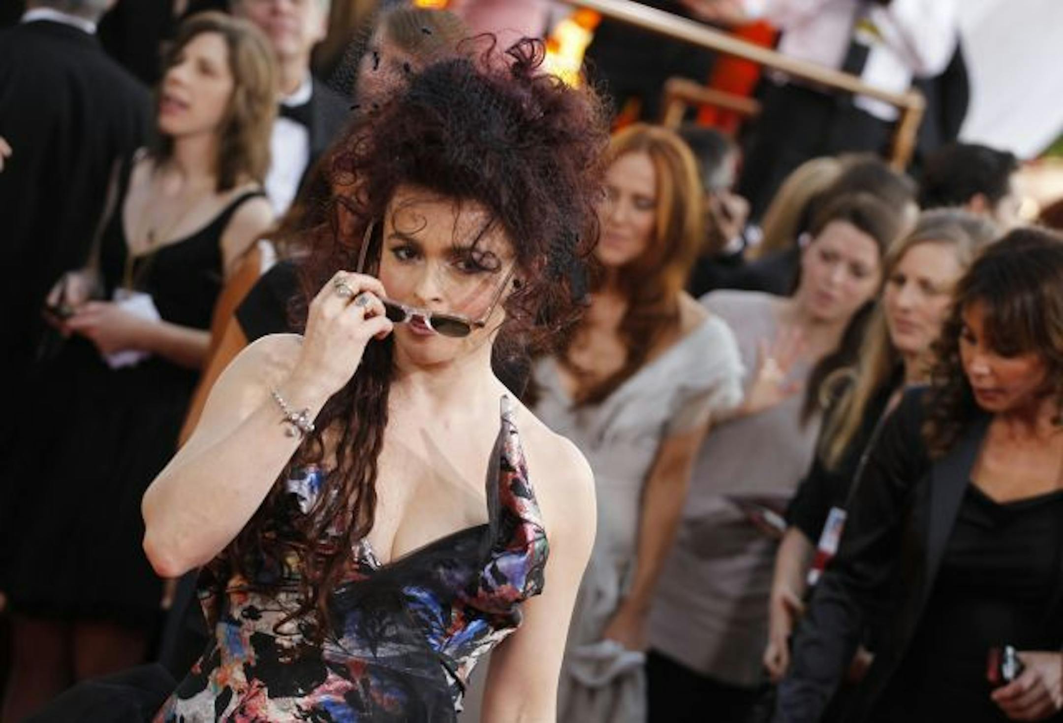 Helena Bonham Carter arriving at the 2011 Golden Globes: We can't wait to see what she wears to the Oscars.