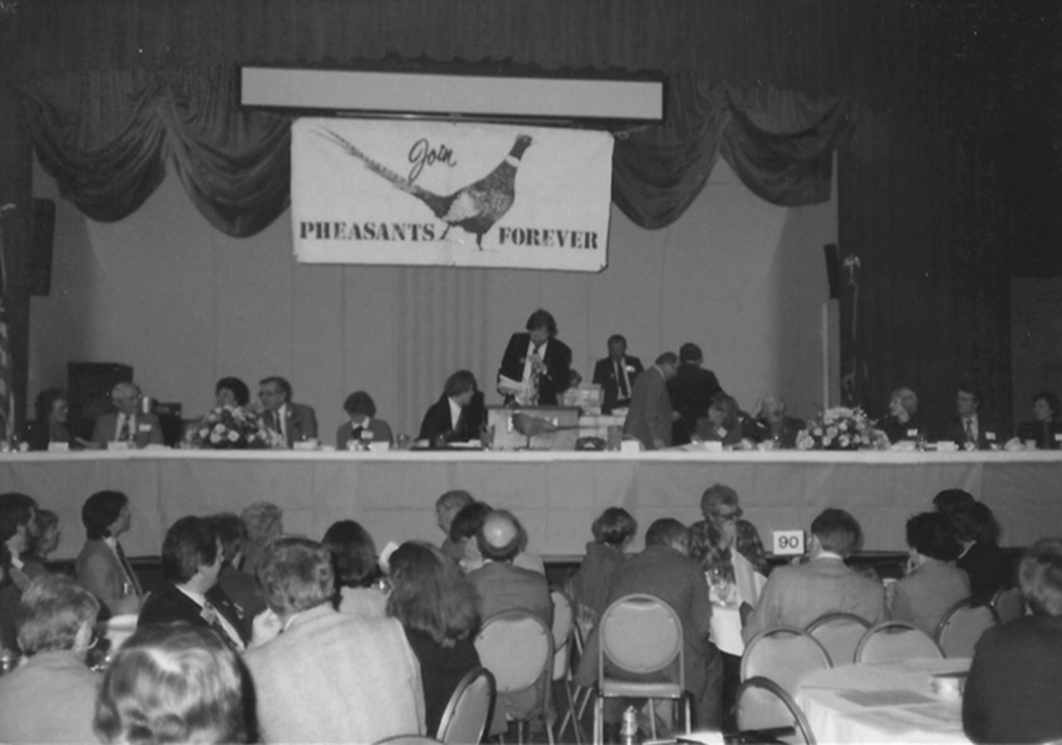 The first Pheasants Forever banquet on April 15, 1983, at the old Prom Ballroom on University Ave. in St. Paul drew 800 people, including Gov. Rudy Perpich, DNR Commissioner Joe Alexander and key legislators, among other hunters and conservationists.