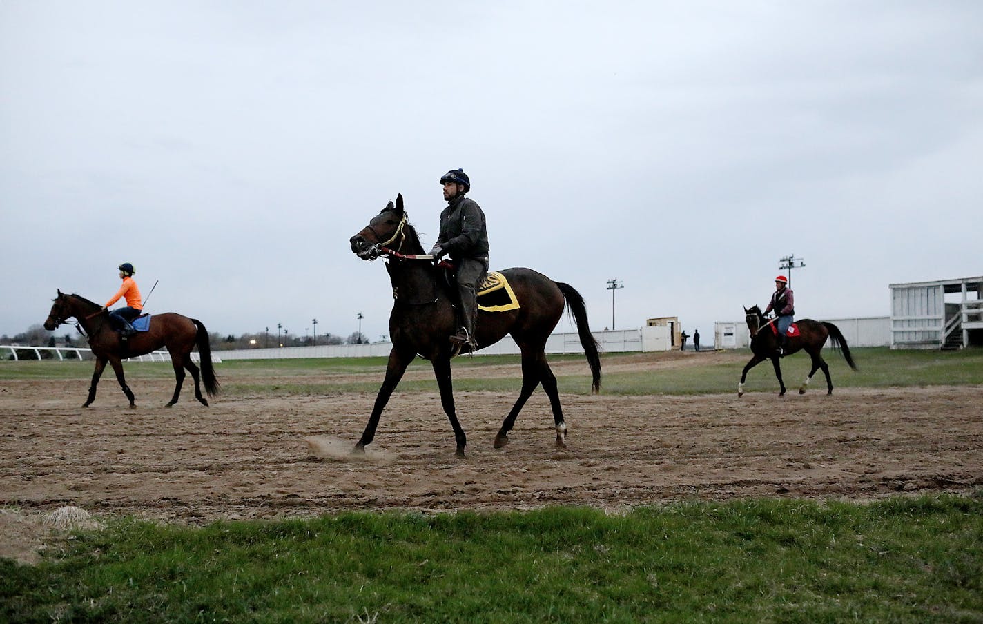 Horses are headed back to the barns on May 8 at Canterbury Park