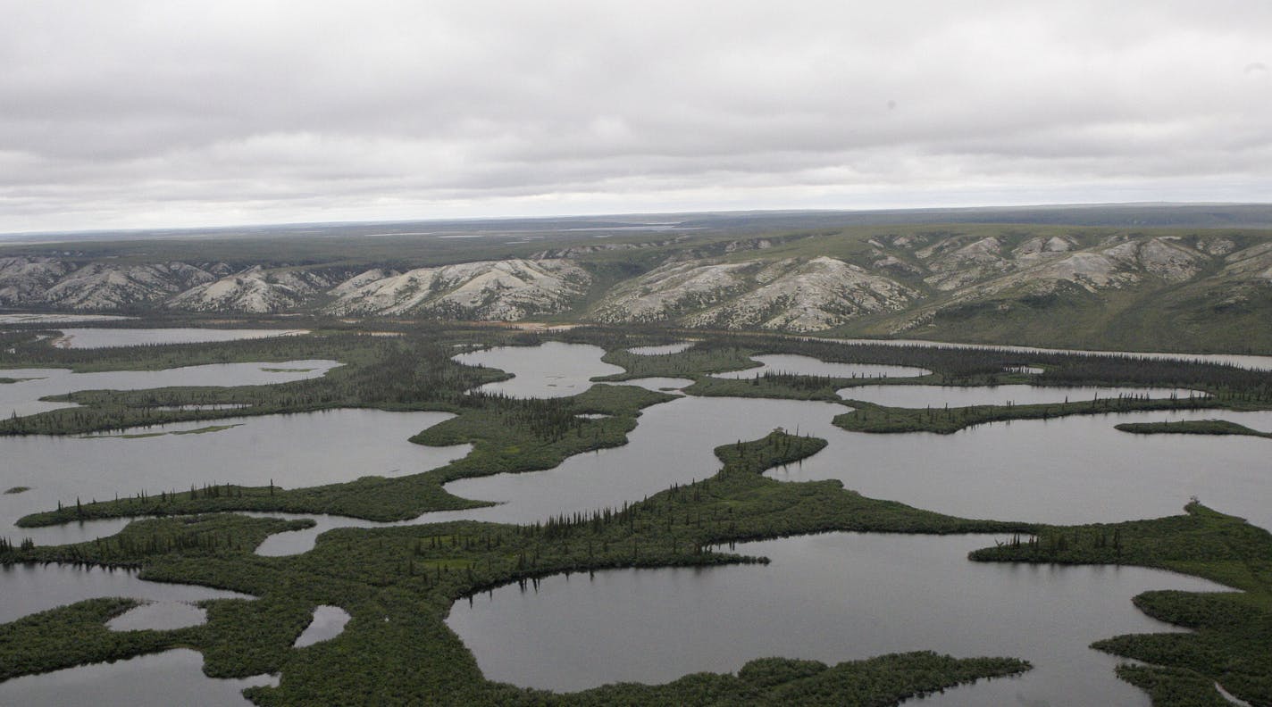 The Mackenzie River delta in Canada's Northwest Territories. Associated Press