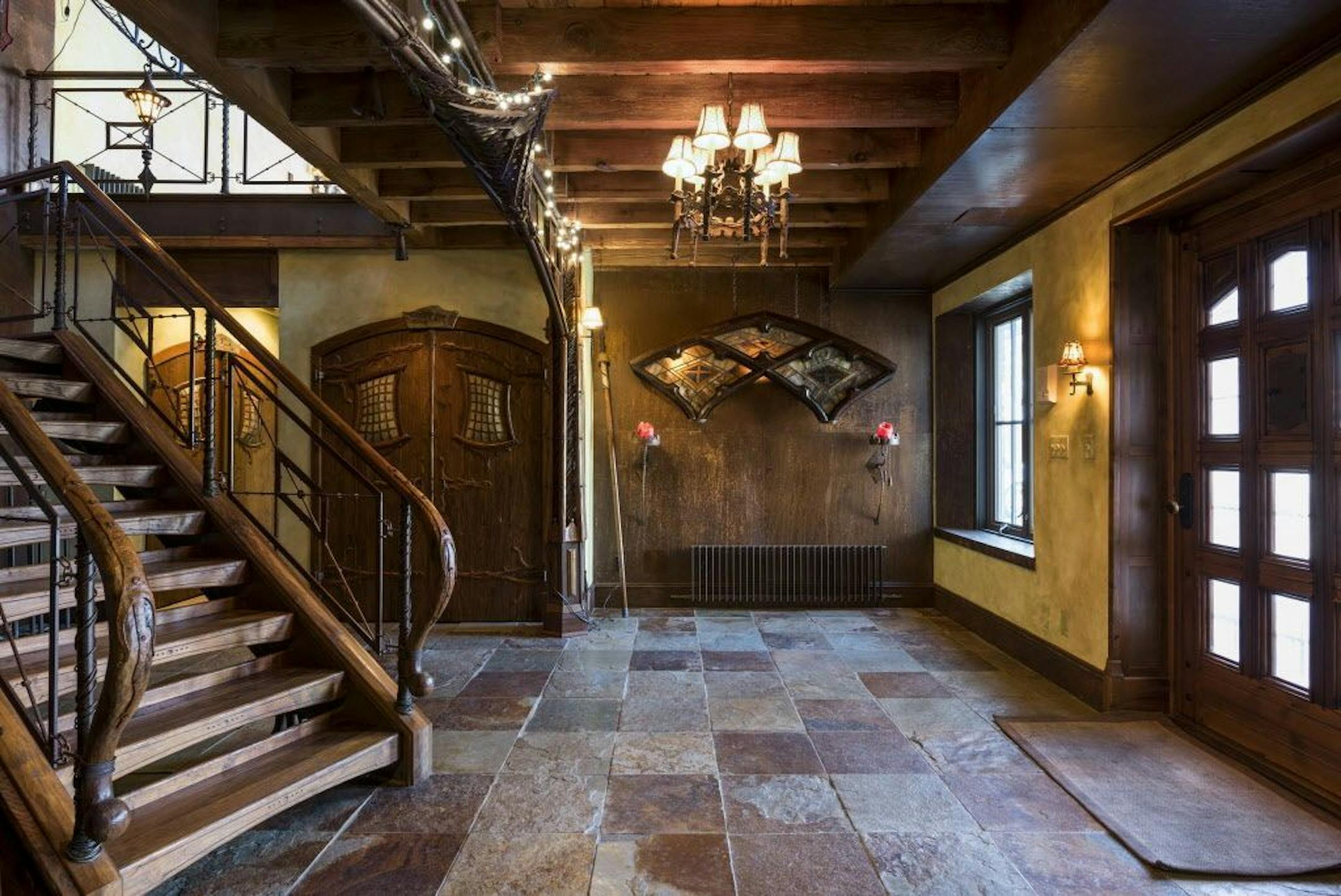 Inside the entry foyer.