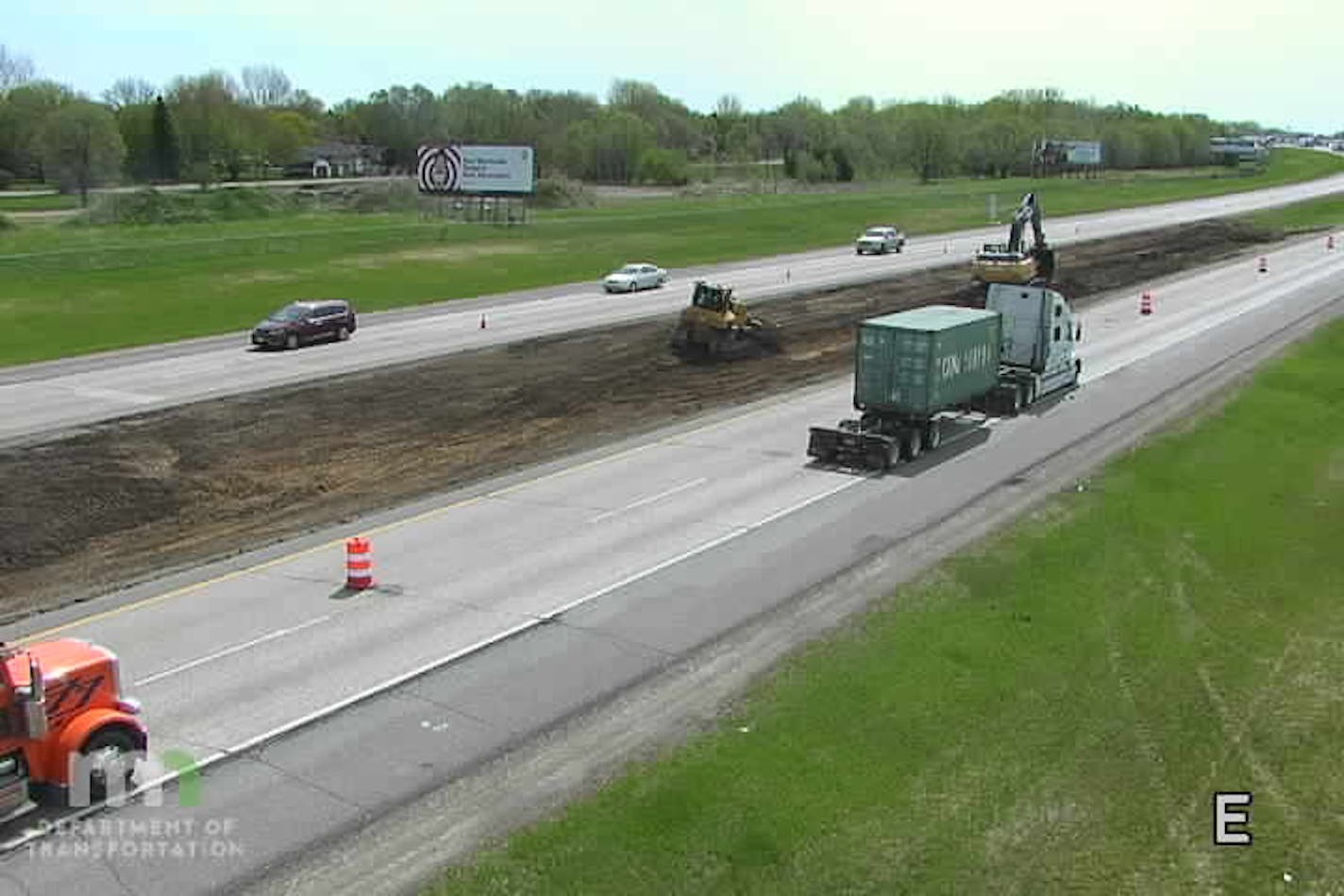 Motorists found single lane traffic Thursday May 7 on I-94 just west of Monticello, Minn. The freeway is intermittently reduced to one in both directions between St. Michael and Clearwater, Minn.