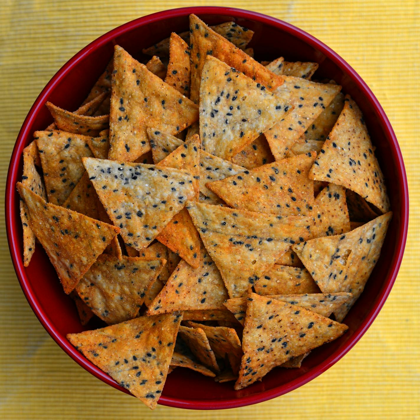 Kimchi-flavored tortilla chip.