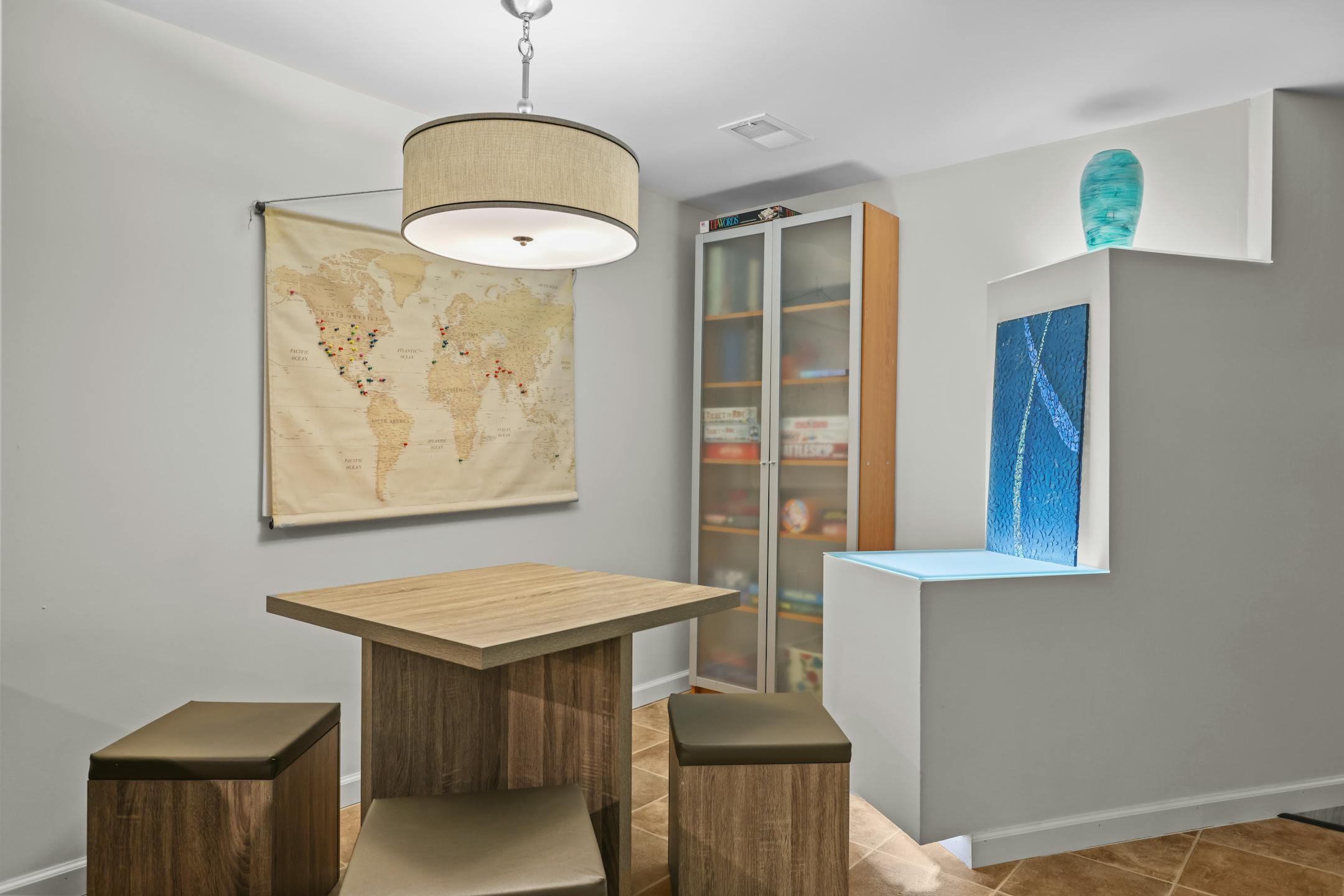 From built-in-shelving to extended fireplace mantles, a Robbinsdale rambler makes use of every square inch.