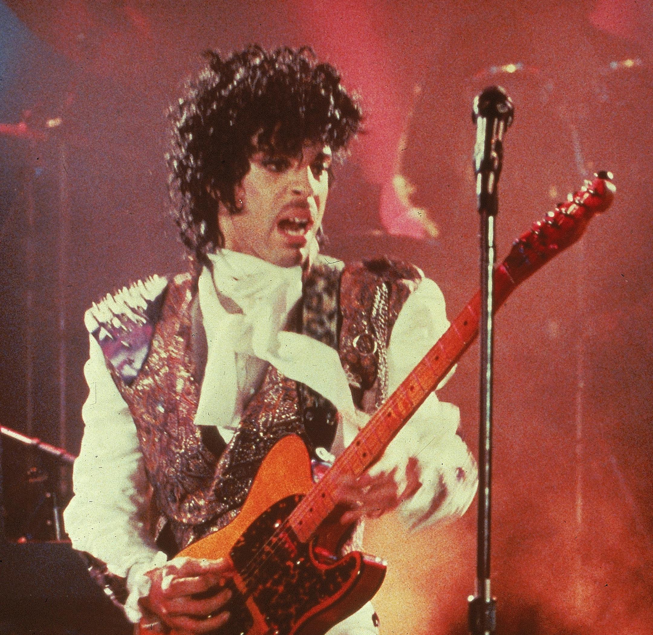 Prince performs in his debut movie "Purple Rain," the 1984 rock opera about a young man's search for artistic accomplishment and love.