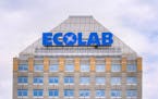 Ecolab corporate headquarters building in St. Paul, Minn. Sales have risen 10-fold for some Ecolab disinfectants that neutralize the novel coronavirus