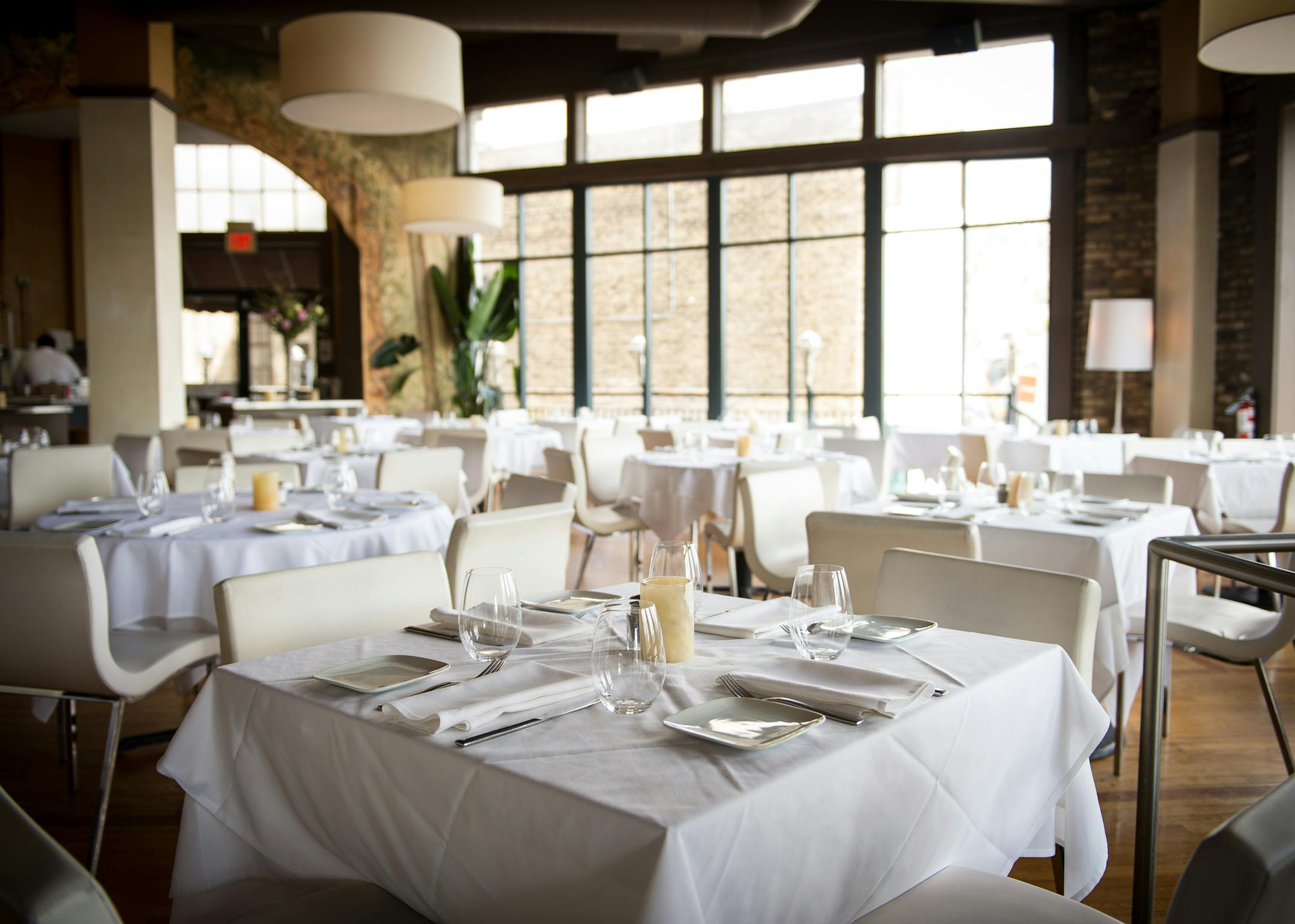 The urban — and urbane — dining room at Cafe Lurçat, on Loring Park in Minneapolis, is a soothing setting for chef Adam King’s contemporary all-American fare.