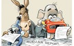 Sack cartoon: Two ways of viewing the Mueller report