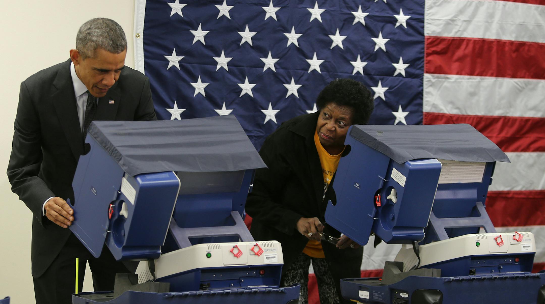 President Obama was one of the nation’s early voters, casting his ballot in Chicago on Monday, the first day allowed in Illinois.