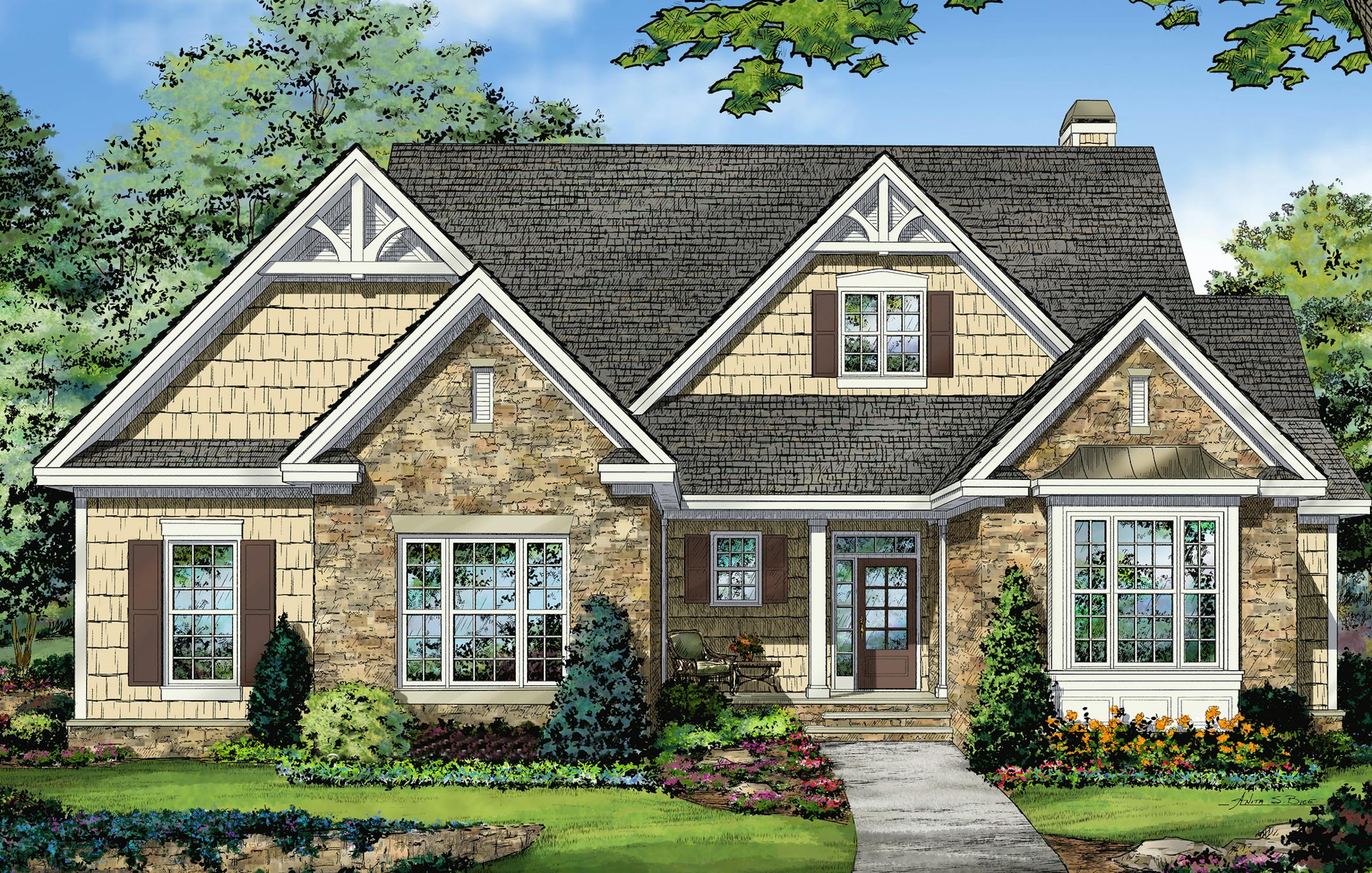 plan092417: Reinvented ranch features two kitchen islands