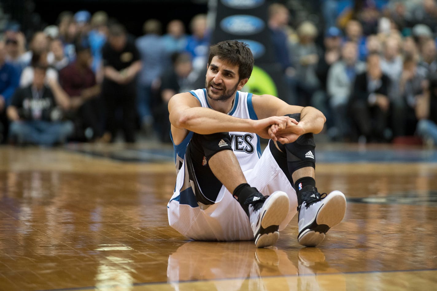 Ricky Rubio sat out Monday's team scrimmage after he missed the last couple practices because of what interim coach Sam Mitchell called a quad strain.