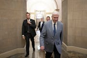 House Majority Whip Tom Emmer, R-Minn., walked Tuesday to the office of the speaker of the House on Capitol Hill in Washington.