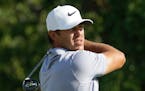 Brooks Kopeka hits a drive on the fourth hole during the second round of the U.S. Open golf tournament Friday, June 16, 2017, at Erin Hills in Erin, W