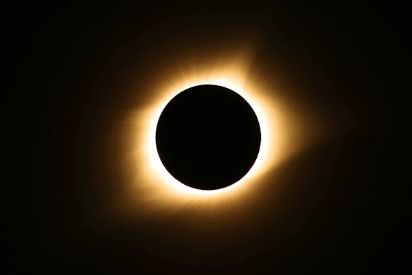 The moon passed in front of the sun for a total solar eclipse visible on Aug. 21, 2017 from Farmington, Mo.



A total solar eclipse was visable over 