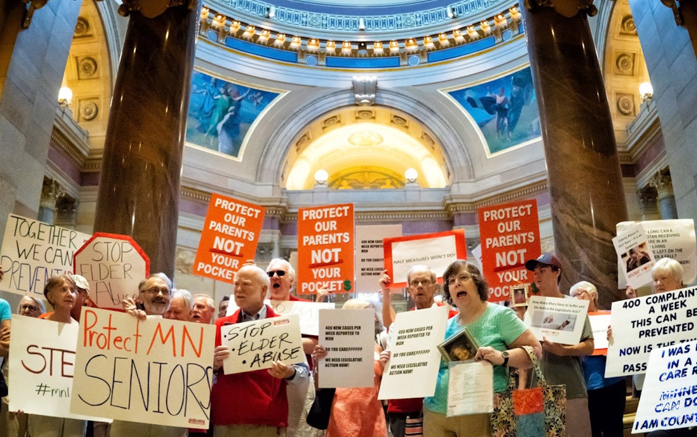 Landmark elder-care legislation was finally signed into law this week after two years of deliberation and protests. In May of 2018, families of elder abuse victims gathered outside the House Chamber to protest inaction by the state Legislature over proposals that would have protected seniors from abuse.