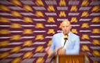 Football coach P.J. Fleck doesn't want rival schools getting interested in his Gophers.