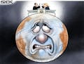 Sack cartoon: A moment in Earth's history