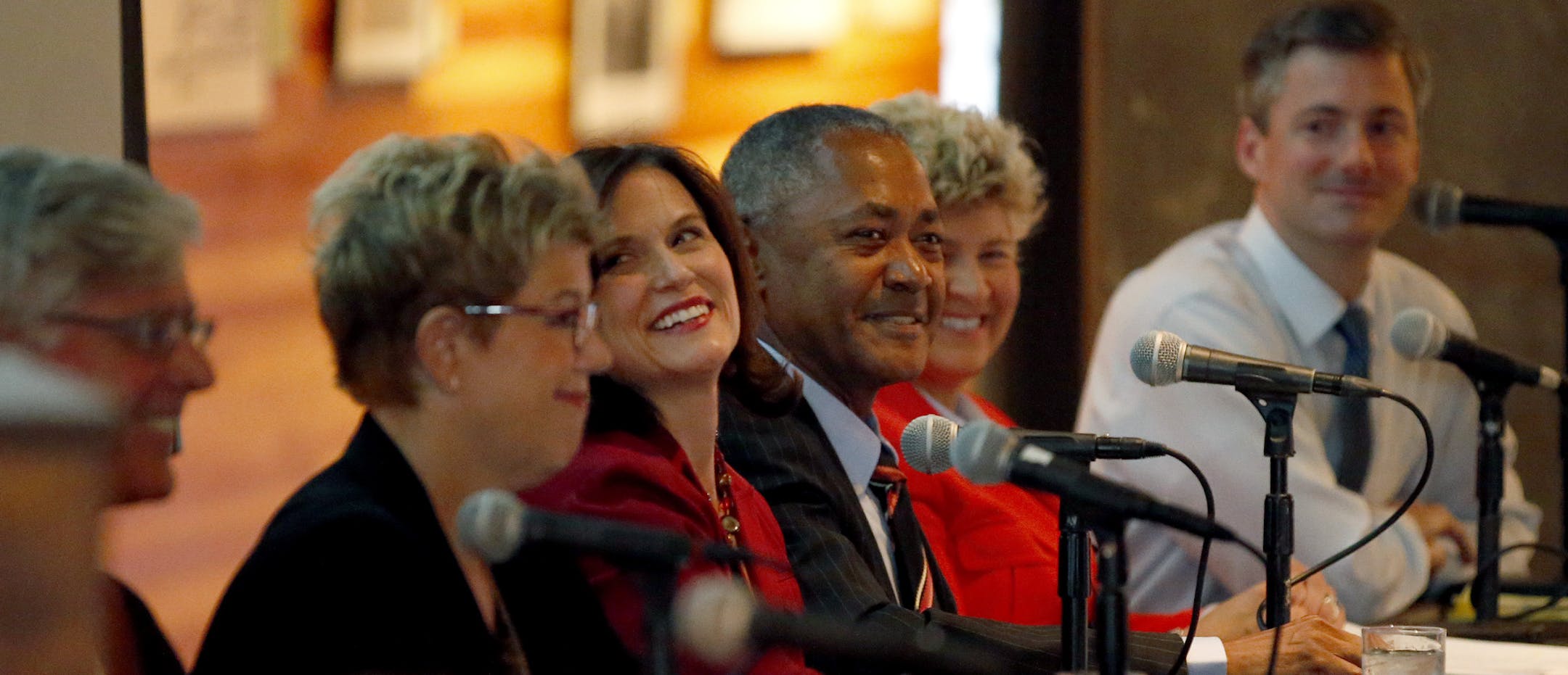 Minneapolis mayoral candidates shared a lighthearted moment during the debate..