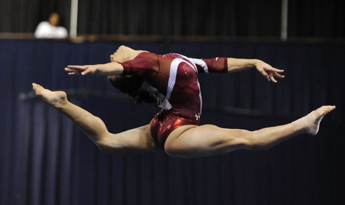 Alicia Sacramone performed during the floor exercise in the CoverGirl Classic gymnastics competition recently in Chicago.