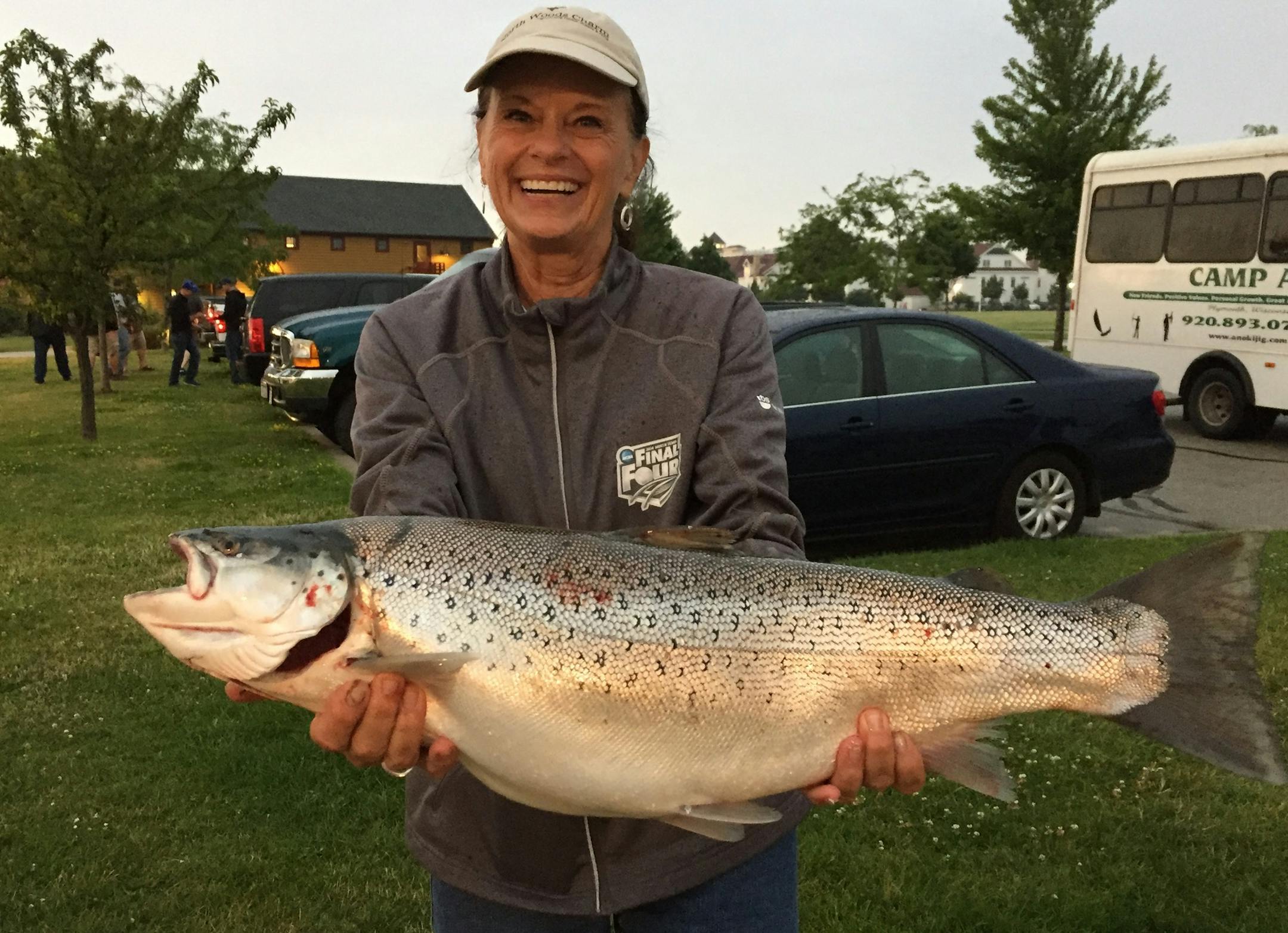 Barbara Bowers, Eau Claire, Wis. ï 15-pound brown trout ï Lake Michigan Fishing out of Sheboygan, Wis., Bowers had just started trolling when she hooked her first-ever Lake Michigan fish.