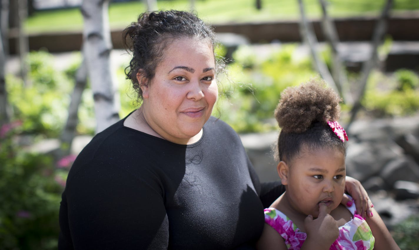 Sonya Lopez posed for a picture with her daughter Kinsley Nilo, 3, in St. Paul, Minn., on Thursday, May 5, 2016. ] RENEE JONES SCHNEIDER * reneejones@startribune.com