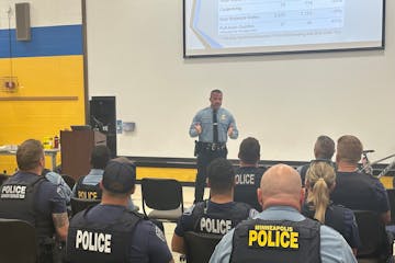 Chief Brian O'Hara highlights reductions in reported violent crimes so far in Minneapolis for 2025.