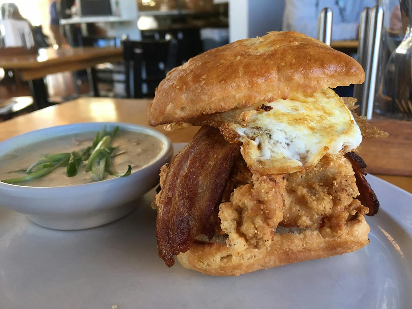 A hearty breakfast sandwich at Sunstreet Breads in south Minneapolis.