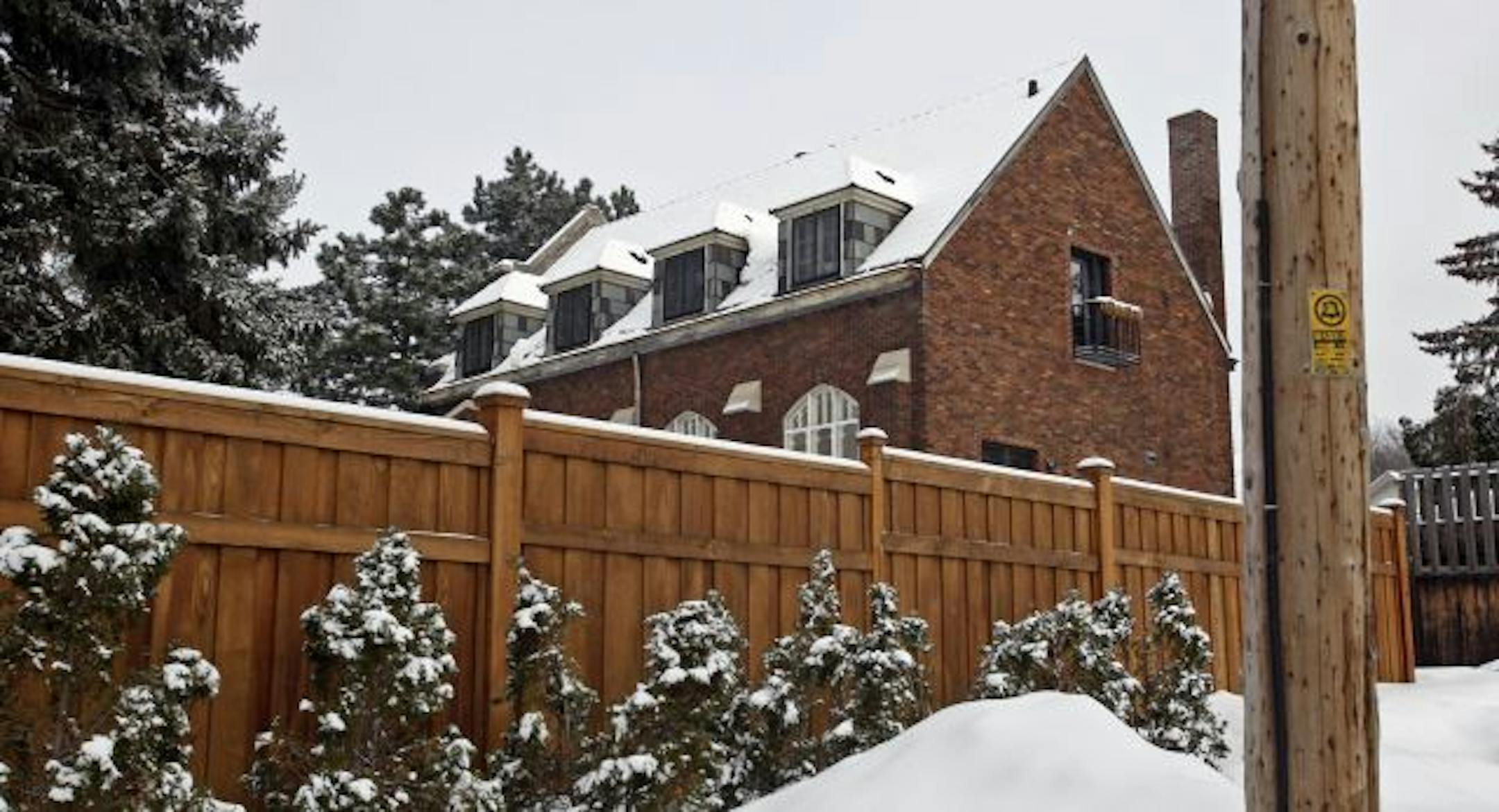 The exterior of the onetime church reveals architecture that could be mistaken for an English manor.