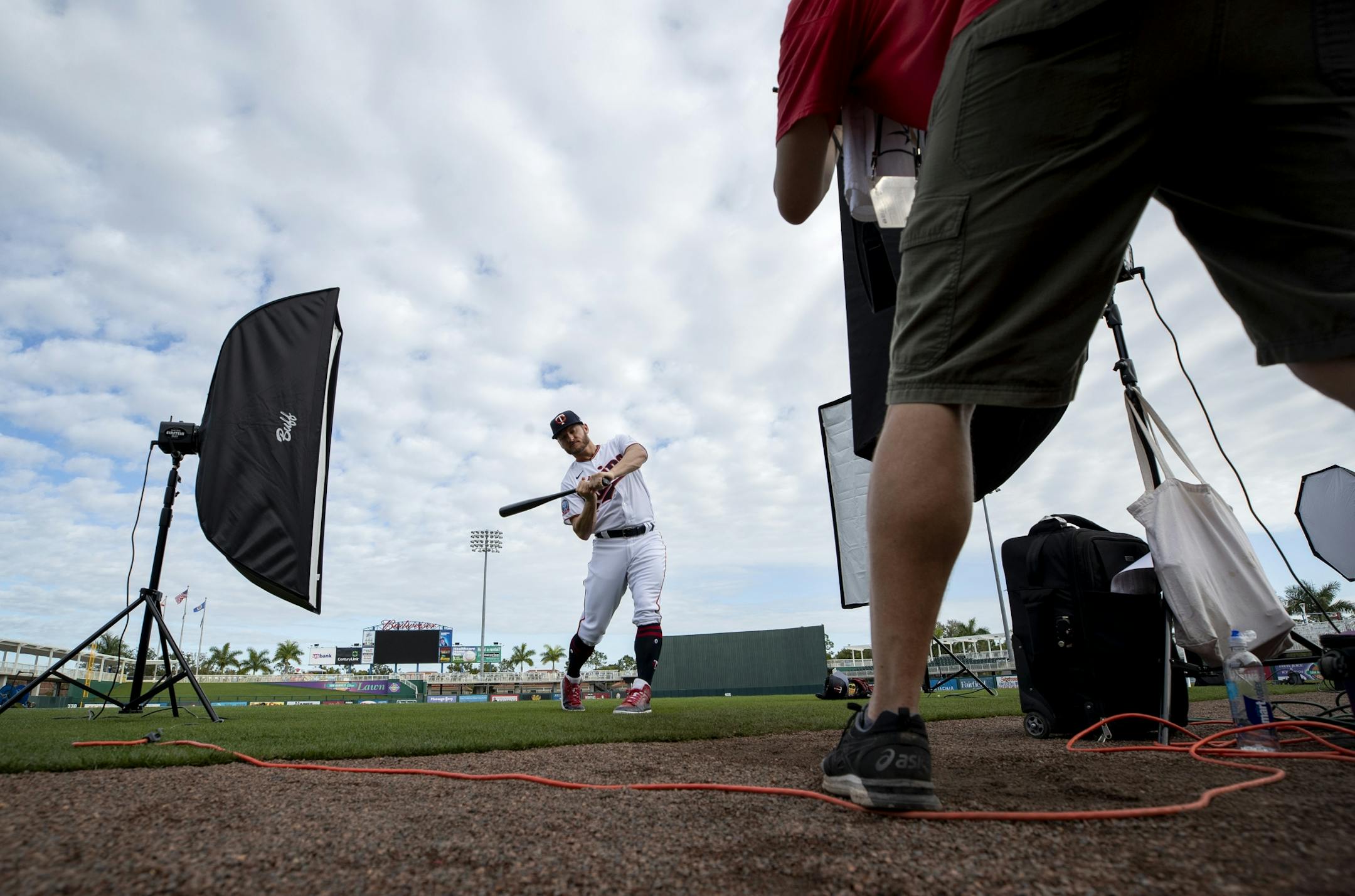 Josh Donaldson posed for a photographer on Minnesota Twins photo day in Fort Myers.