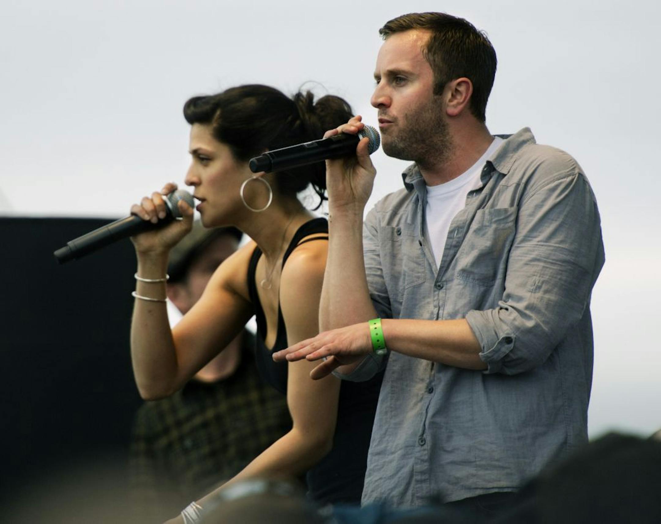 Dessa and Sims are two members of the group called Doomtree that played, among other groups, at the Soundset in Shakopee Sunday afternoon.