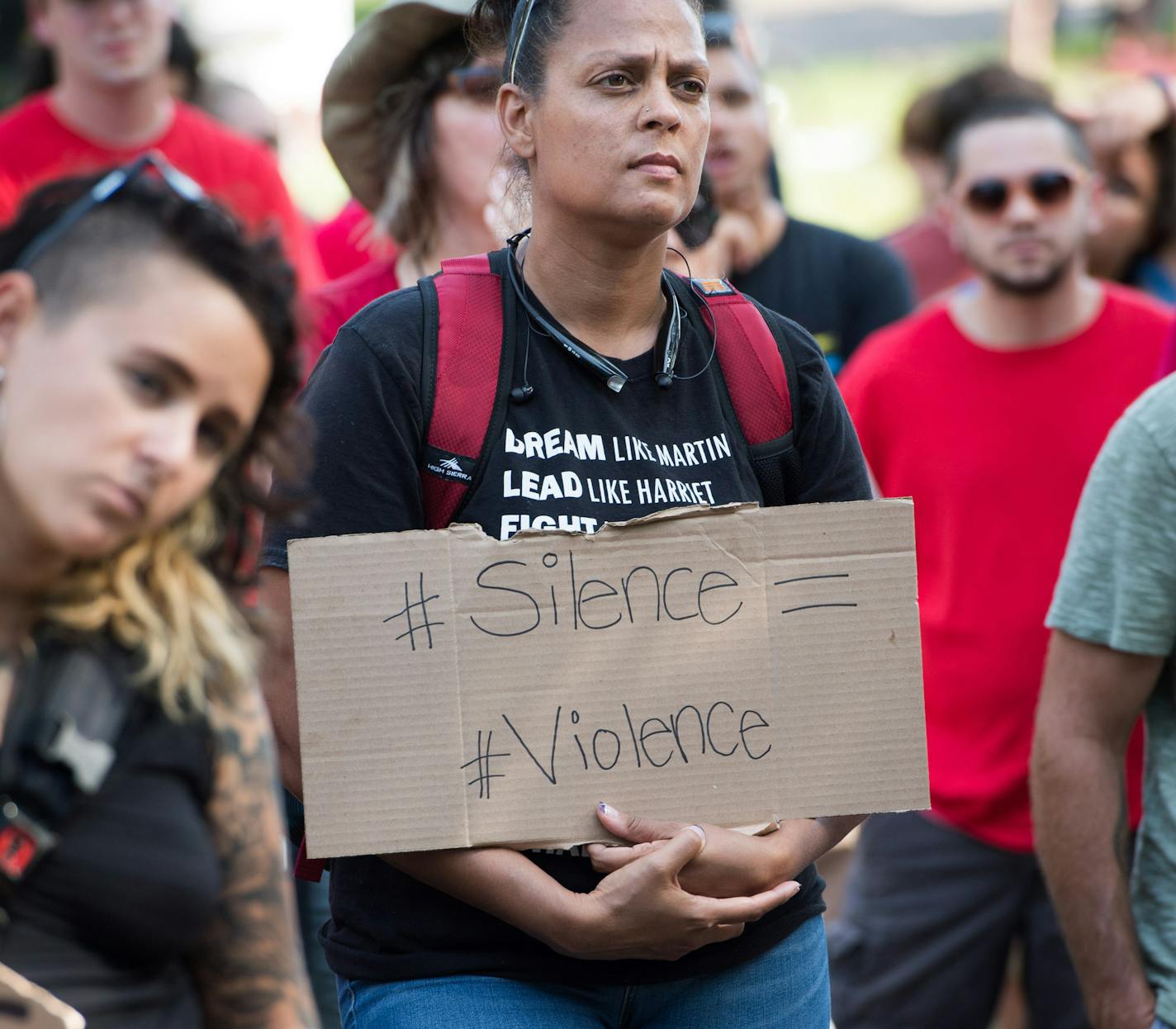 Black Lives Matter rally in Loring Park. ] GLEN STUBBE * gstubbe@startribune.com Saturday, July 9, 2016 Black Lives Matter rally in Loring Park