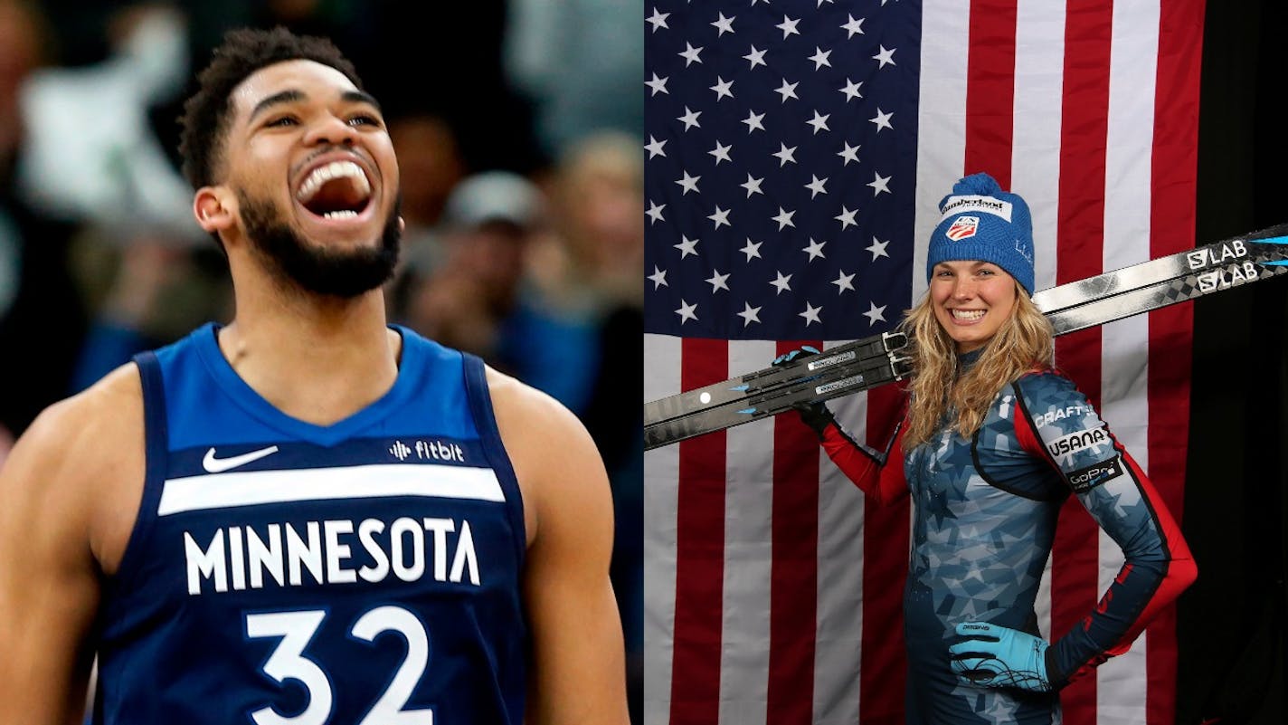 ESPN Magazine's body issue went online Monday featuring, among others, the finely tuned, entirely naked physiques of two Minnesota star athletes, Olympic gold medalist Jessie Diggins and the Timberwolves' Karl-Anthony Towns.