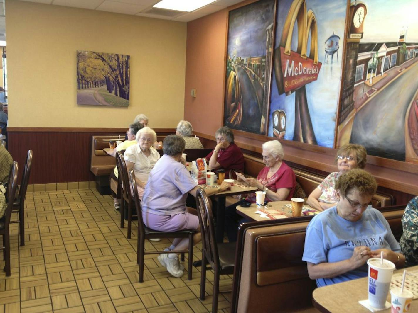 Robbinsdale seniors gathered at a McDonald's to play bingo and visit with each other. "It's become this huge tradition here now," said manager Armando Lema.